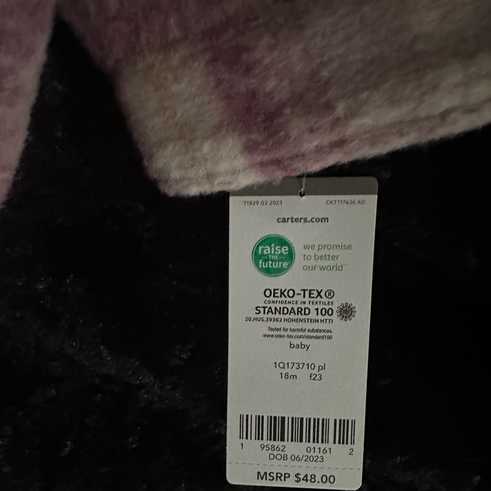 Carter's Purple and White Sherpa Jacket